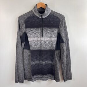 Lululemon Speed 1/2 Zip Pullover Mens Size Small Gray Thumbholes Zip Pocket